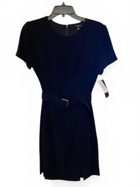 City Studio Black Short Sleeve Belted Mini Dress. new with tags.